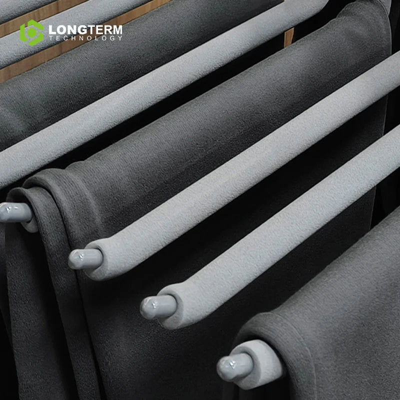 Top-Mounted Double Row Telescopic Trouser Rack Aluminum Alloy 35kg
