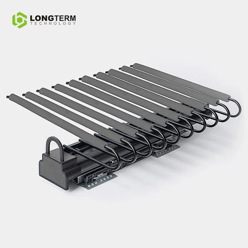Single Row Pull-Out Trouser Rack Soft Close Wall Mount Orange