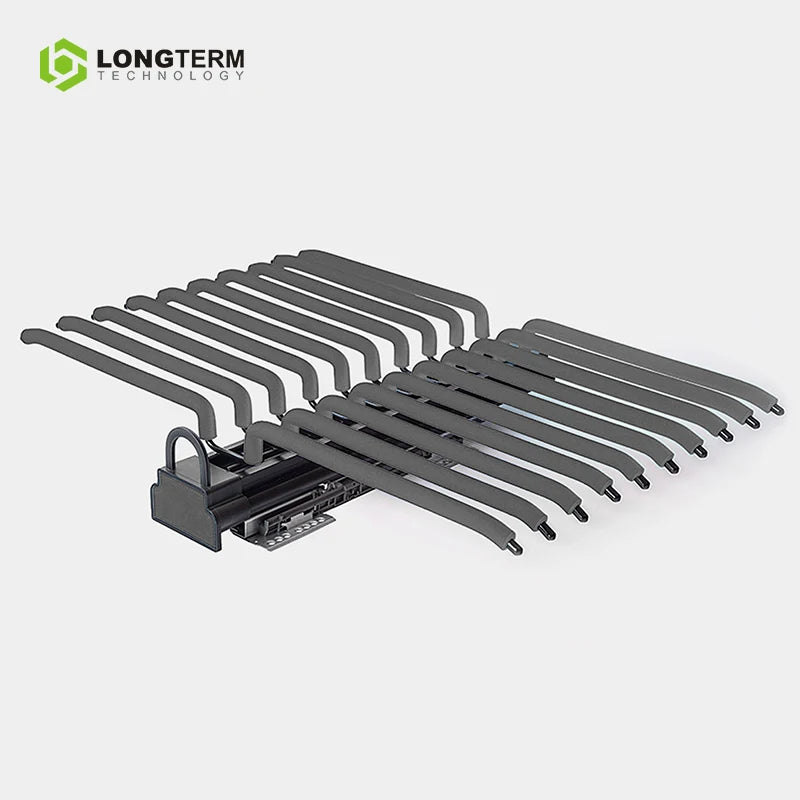 Top-Mounted Double Row Telescopic Trouser Rack Aluminum Alloy 35kg