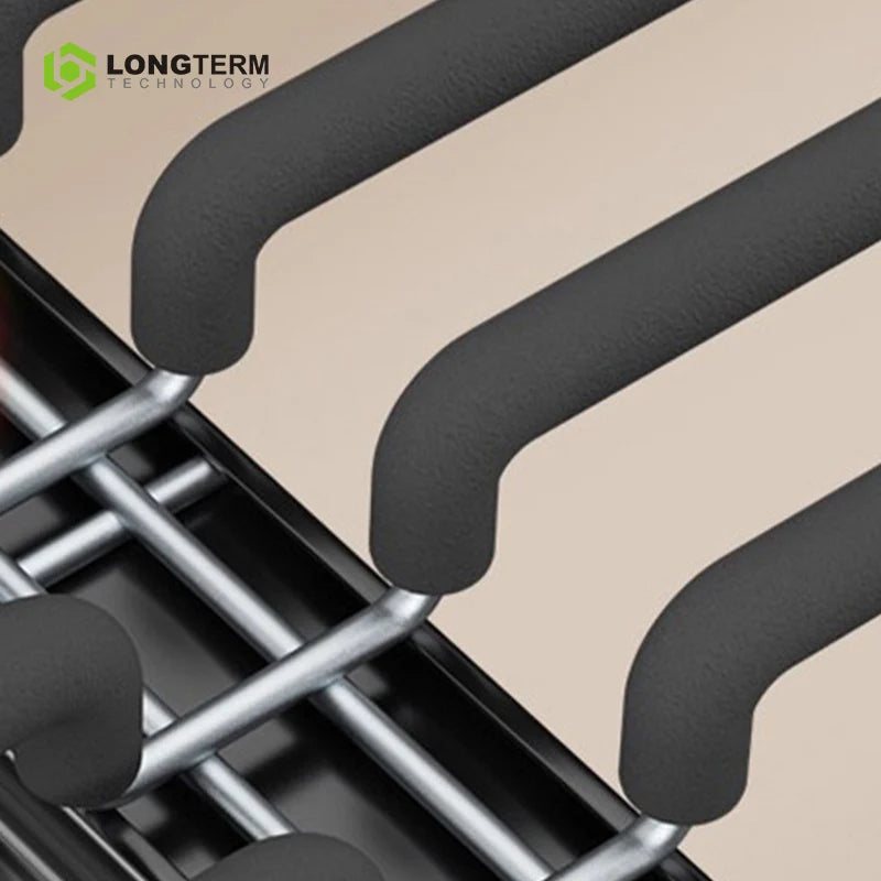Top-Mounted Double Row Telescopic Trouser Rack Aluminum Alloy 35kg
